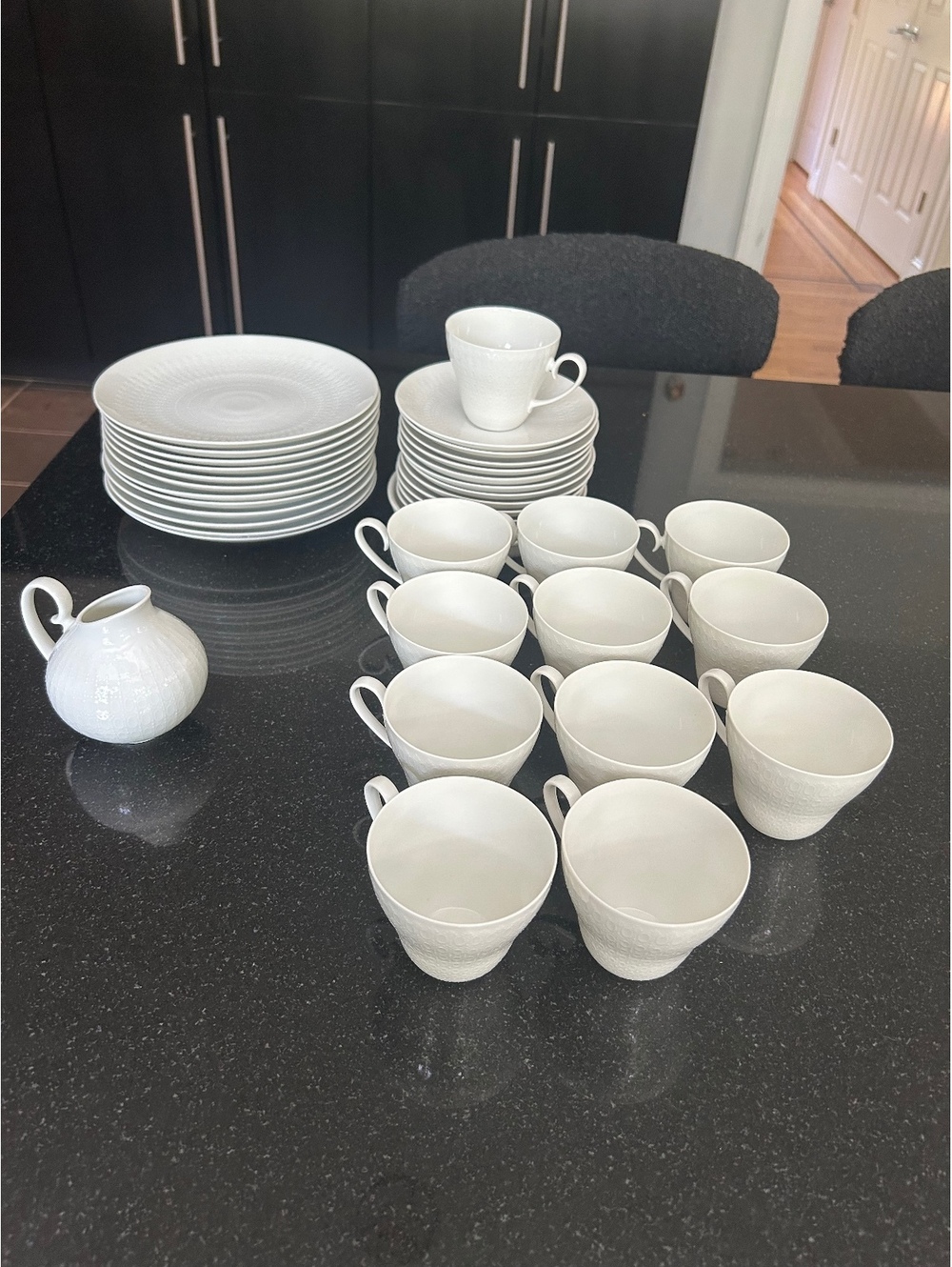 Rosenthal  Romance (All White) Flat Demitasse Cup & Saucer Set